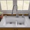 Alfi Brand White 33" Dbl Bowl Undermount Granite Composite Kitchen Sink AB3320UM-W - alternate 4